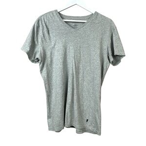 Polo Ralph Lauren Slim Fit Gray V Neck Tee Men Sz L